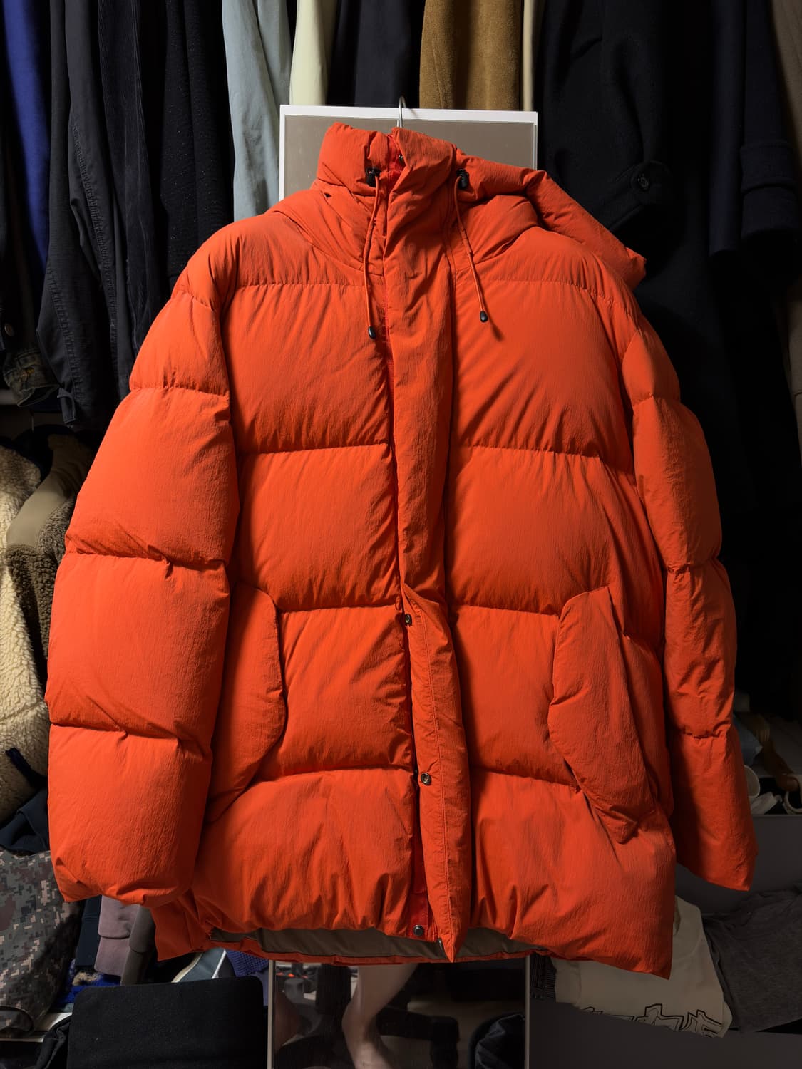 히스 헤지스 하바티 다운 자켓 오렌지 M사이즈 상품이미지1