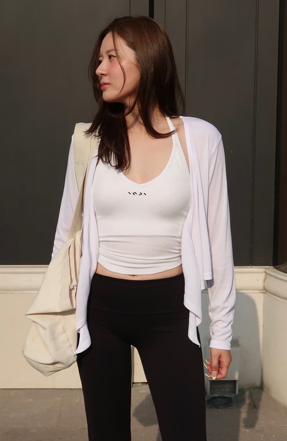 인지액티브 summer wrap cardigan - 아이보리 상품이미지1