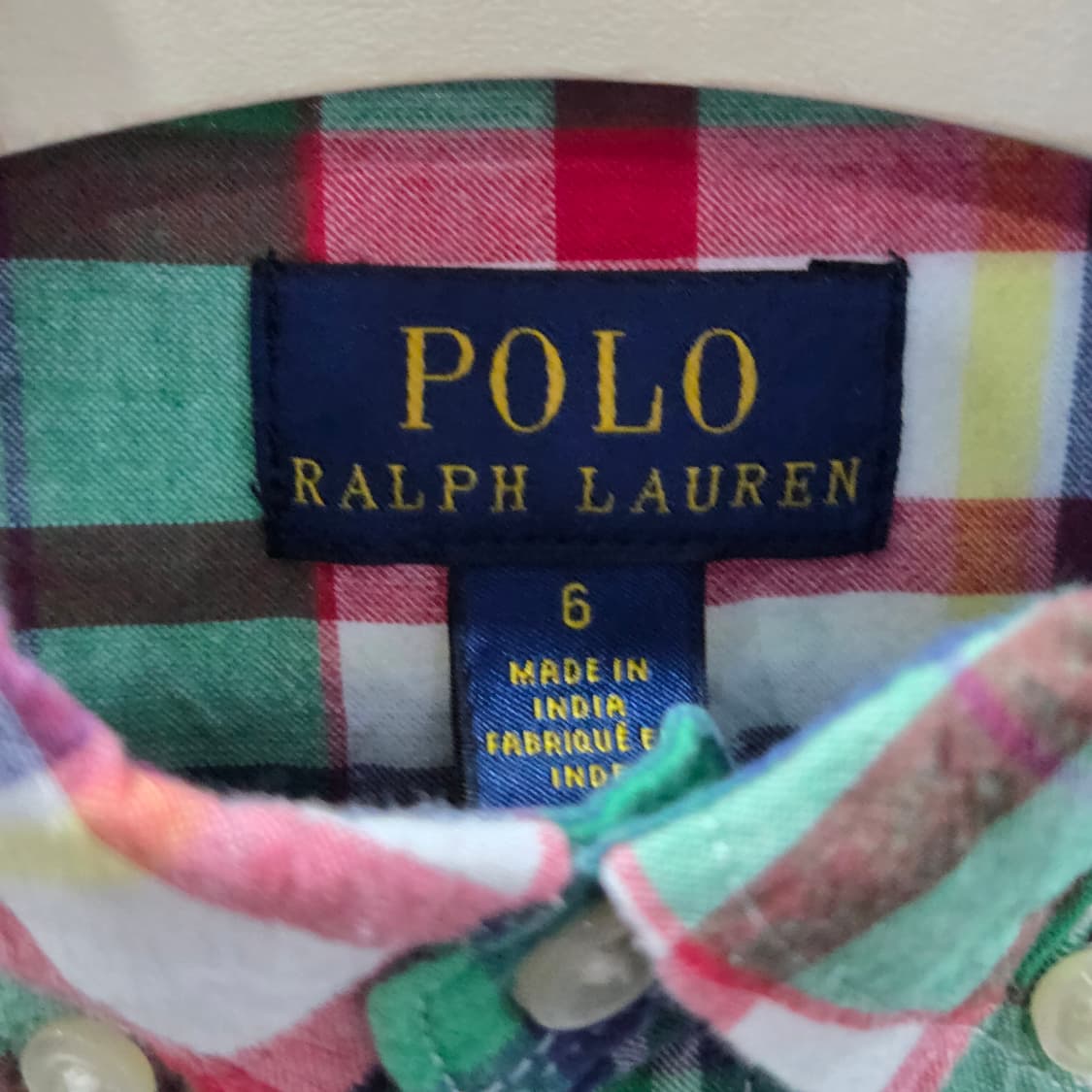 폴로랄프로렌 키즈 버튼다운 체크셔츠 6 상품이미지3