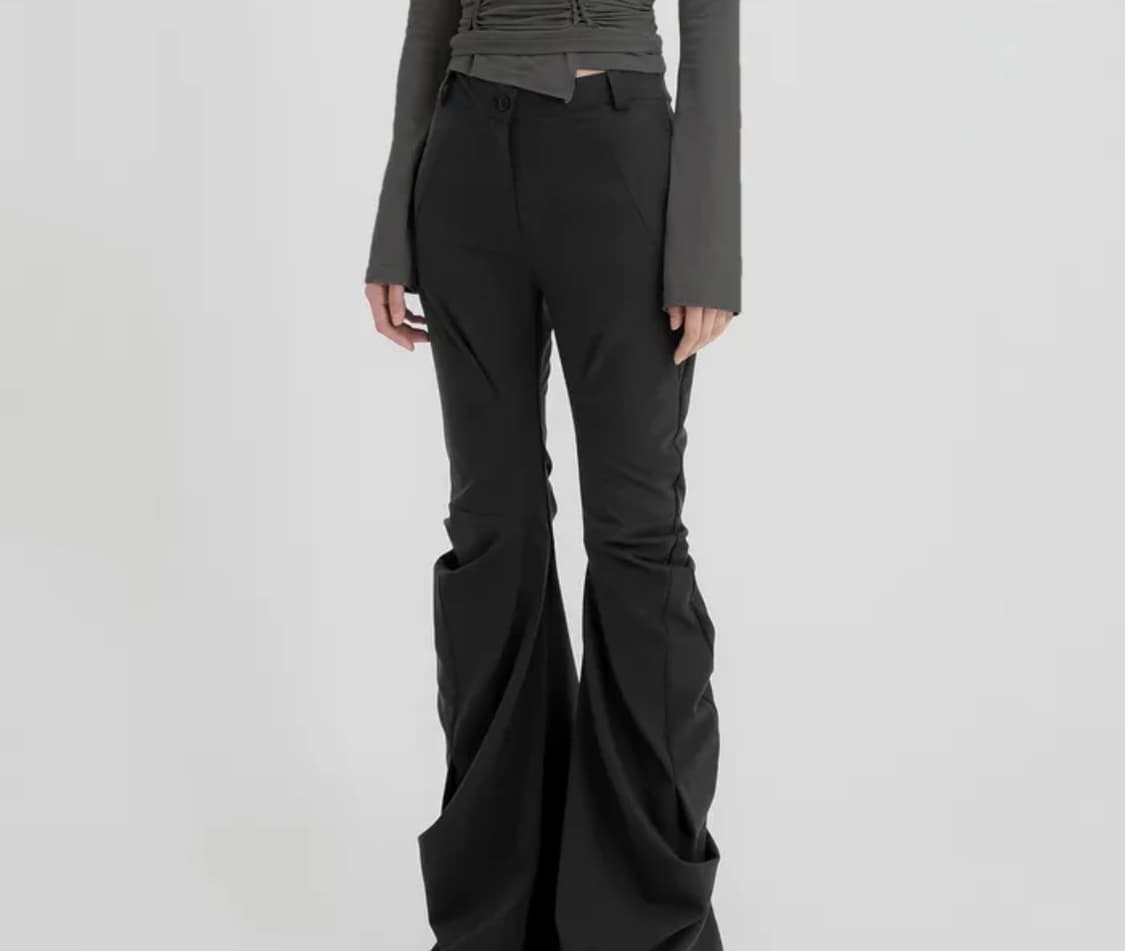 플레어업 드레이프 팬츠 Asymmetrical Drape Pants 상품이미지1