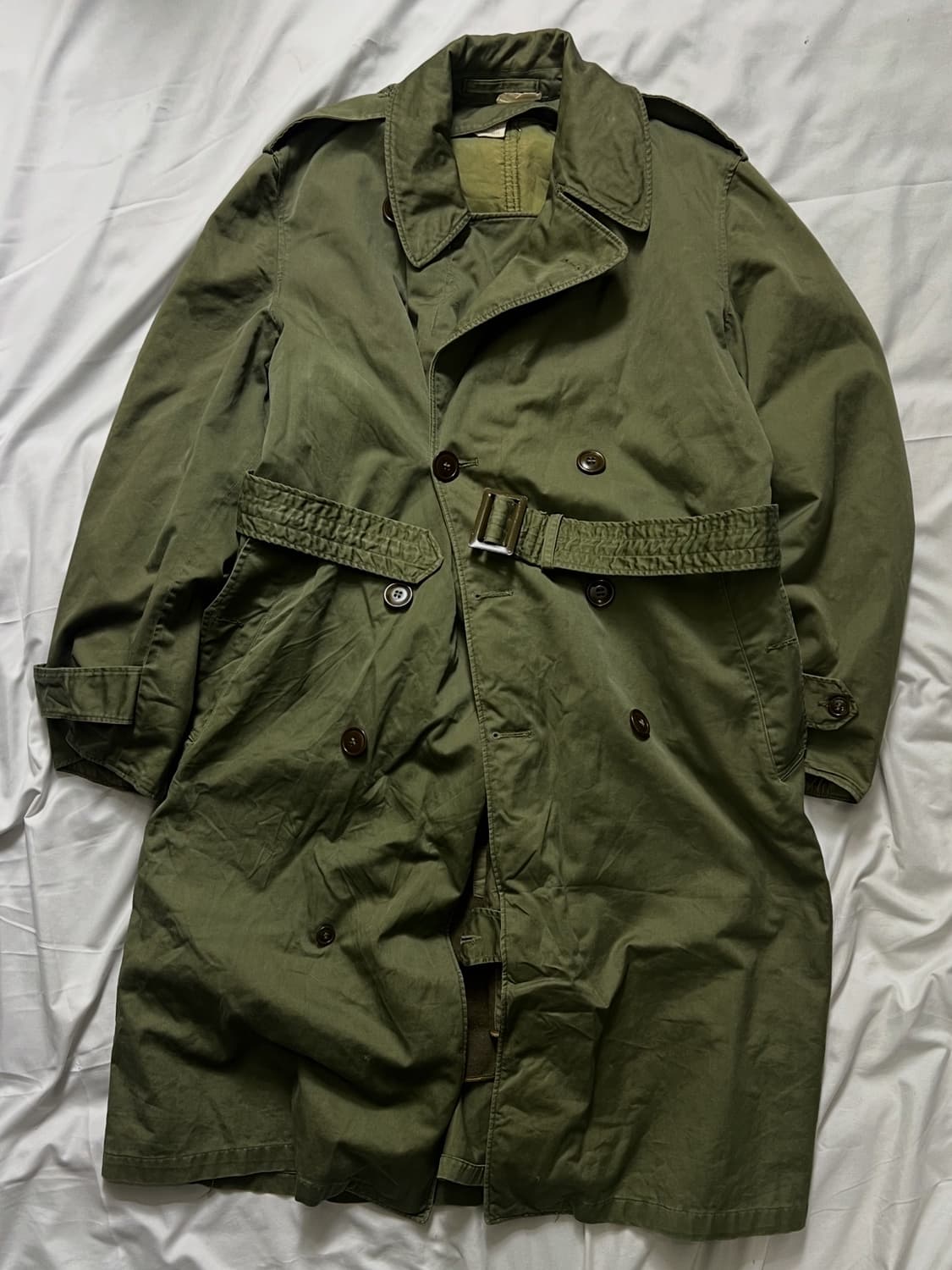 50s 빈티지 미군 OG-107 트렌치코트 상품이미지1