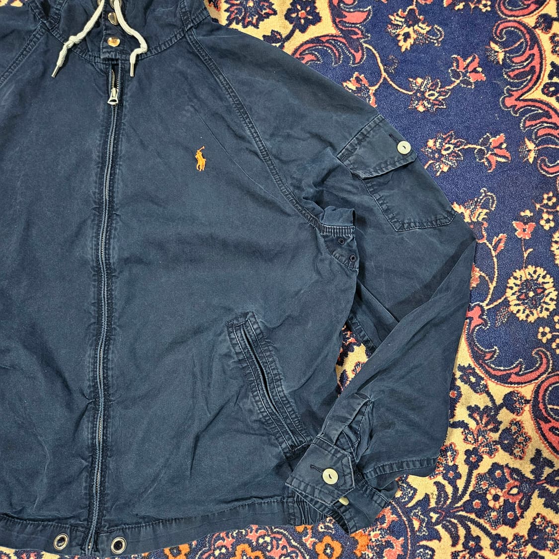 폴로랄프로렌 썬페이드 워시드 코튼 후드 집업 자켓 L  상품이미지4