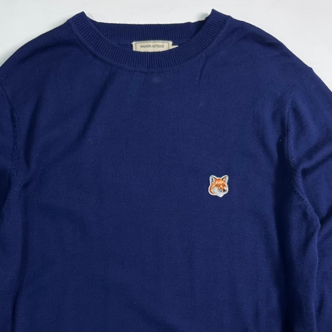 메종키츠네 블루 폭스헤드 니트  상품이미지2