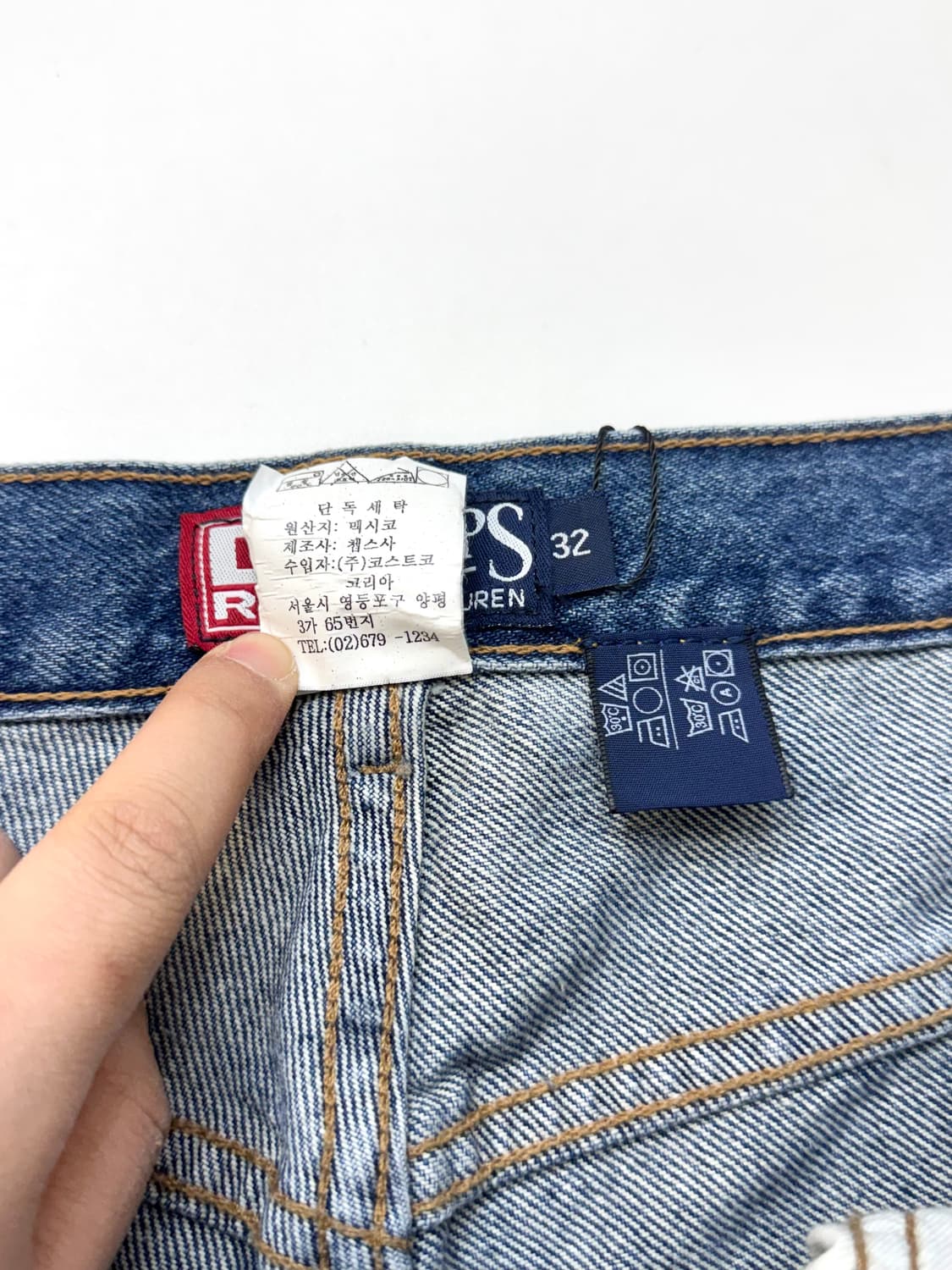 Chaps Ralph Lauren 90s 스톤 워시 데님 버뮤다 숏츠팬ㅊ 상품이미지7