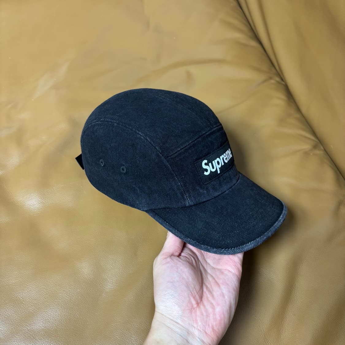 Supreme 슈프림 데님 블랙 캠프캡 모자 (Denim Black) 상품이미지3