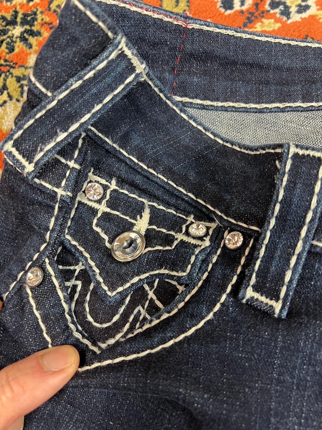 [27] 트루릴리전 디스코 조이 빅 티 진청 부츠컷 데님팬츠 상품이미지3