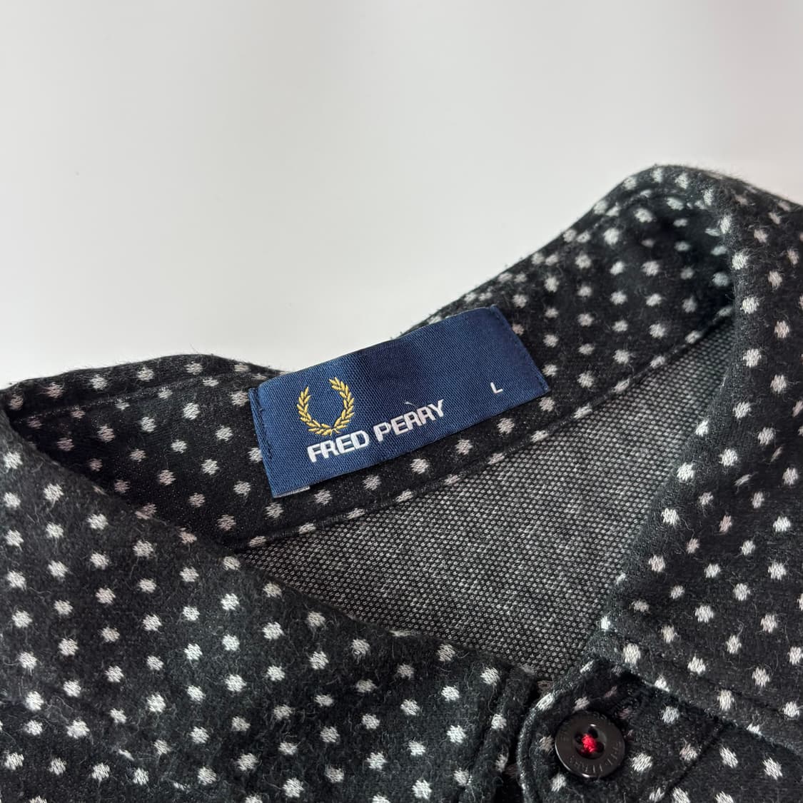 프레드 페리 도트 자수 반팔 셔츠 상품이미지2