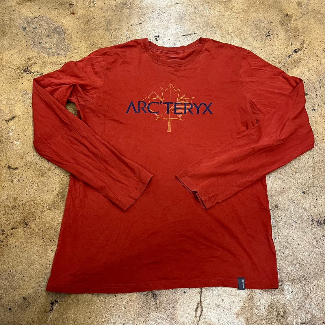 [정품/M] 아크테릭스 메이플 로고 롱슬리브 티셔츠 레드 b10 상품이미지2