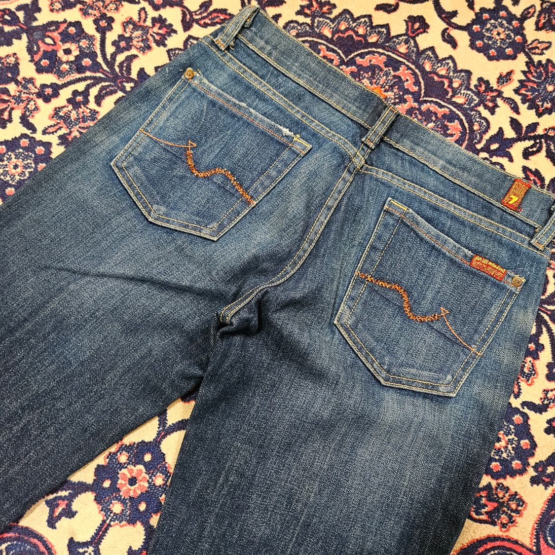 세븐진 포켓 펄 세미 부츠컷 데님 청바지 28  상품이미지2