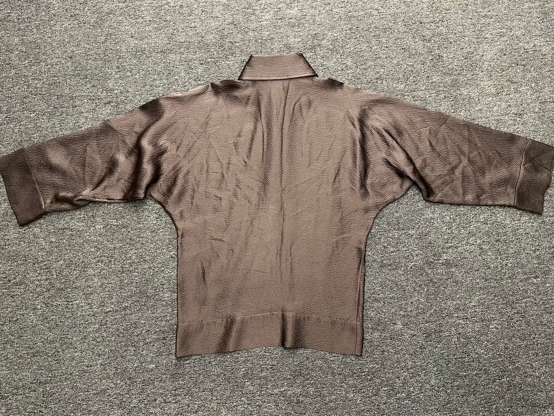 [55] 에르메스 브라운 실크 셔츠 34 상품이미지5