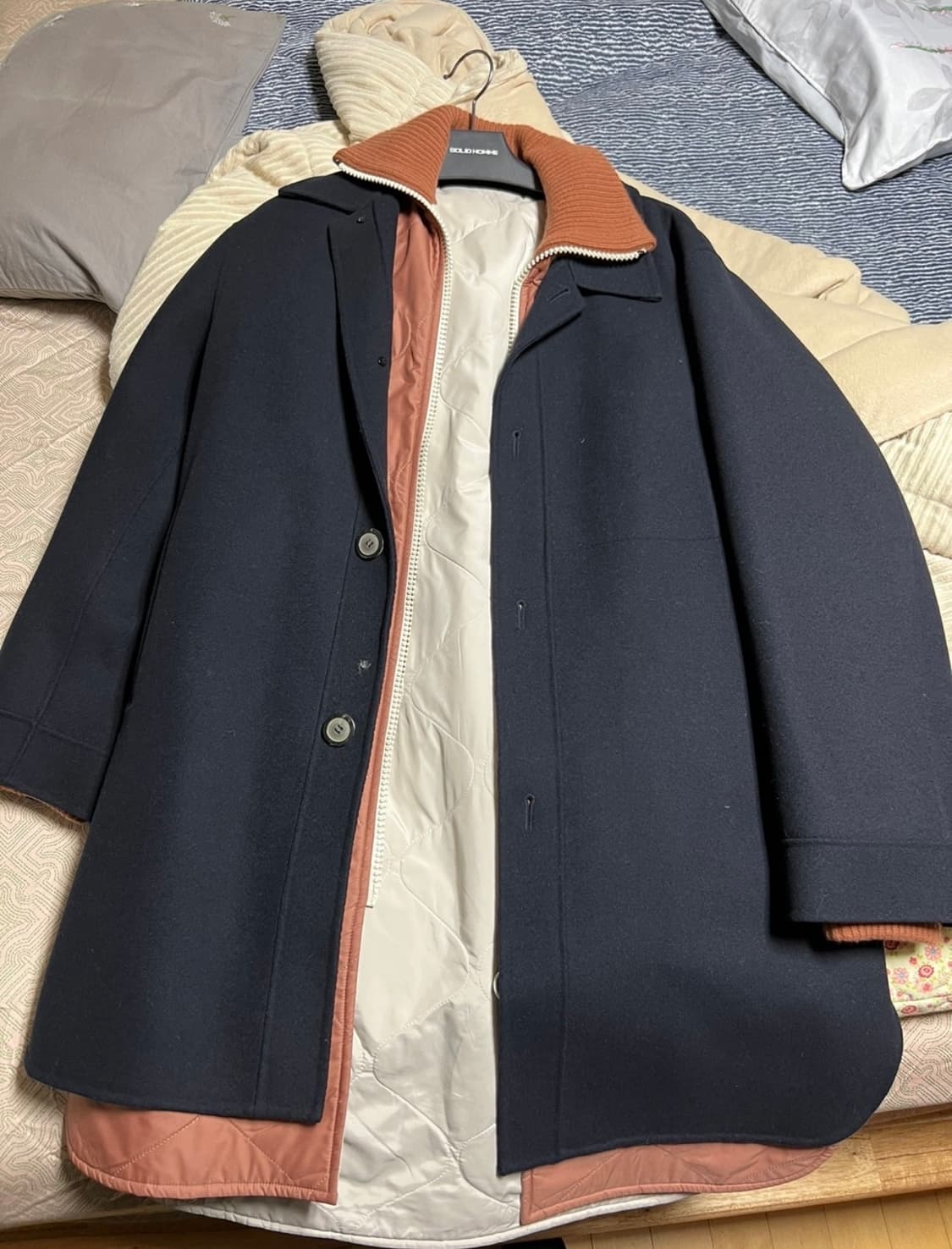 솔리드옴므 레이어드 코트 상품이미지1