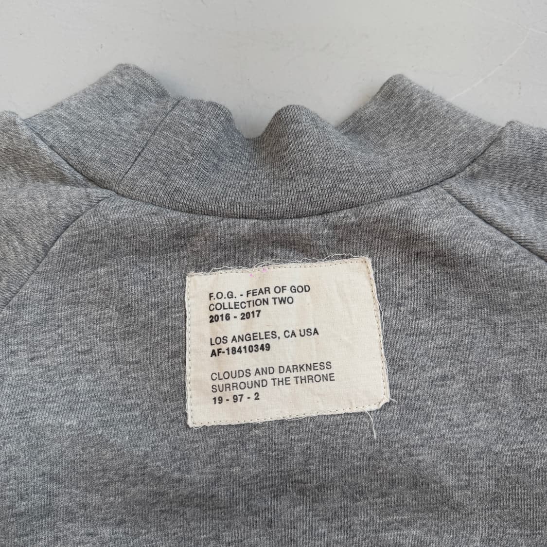 피어오브갓 컬렉션 사이드지퍼 스웻셔츠 맨투맨 상품이미지5