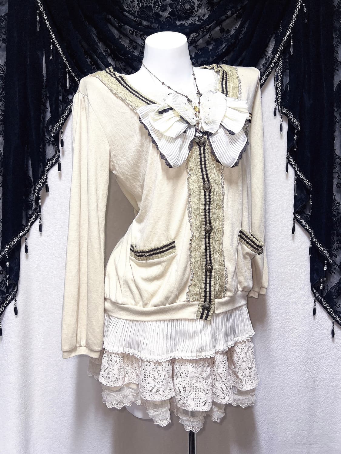 엑시즈팜 라떼갸루 로맨틱 로걀 모리걸 하치 레이스 캉캉 샤스커트 핀터 상품이미지2