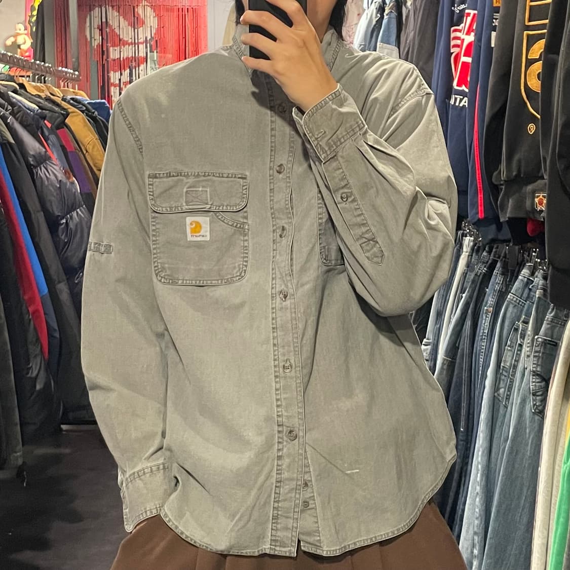 [IM] carhartt 칼하트 그레이 긴팔셔츠 상품이미지1
