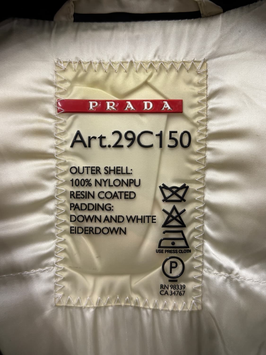 Prada 프라다 삼각로고 롱패딩 S 상품이미지5