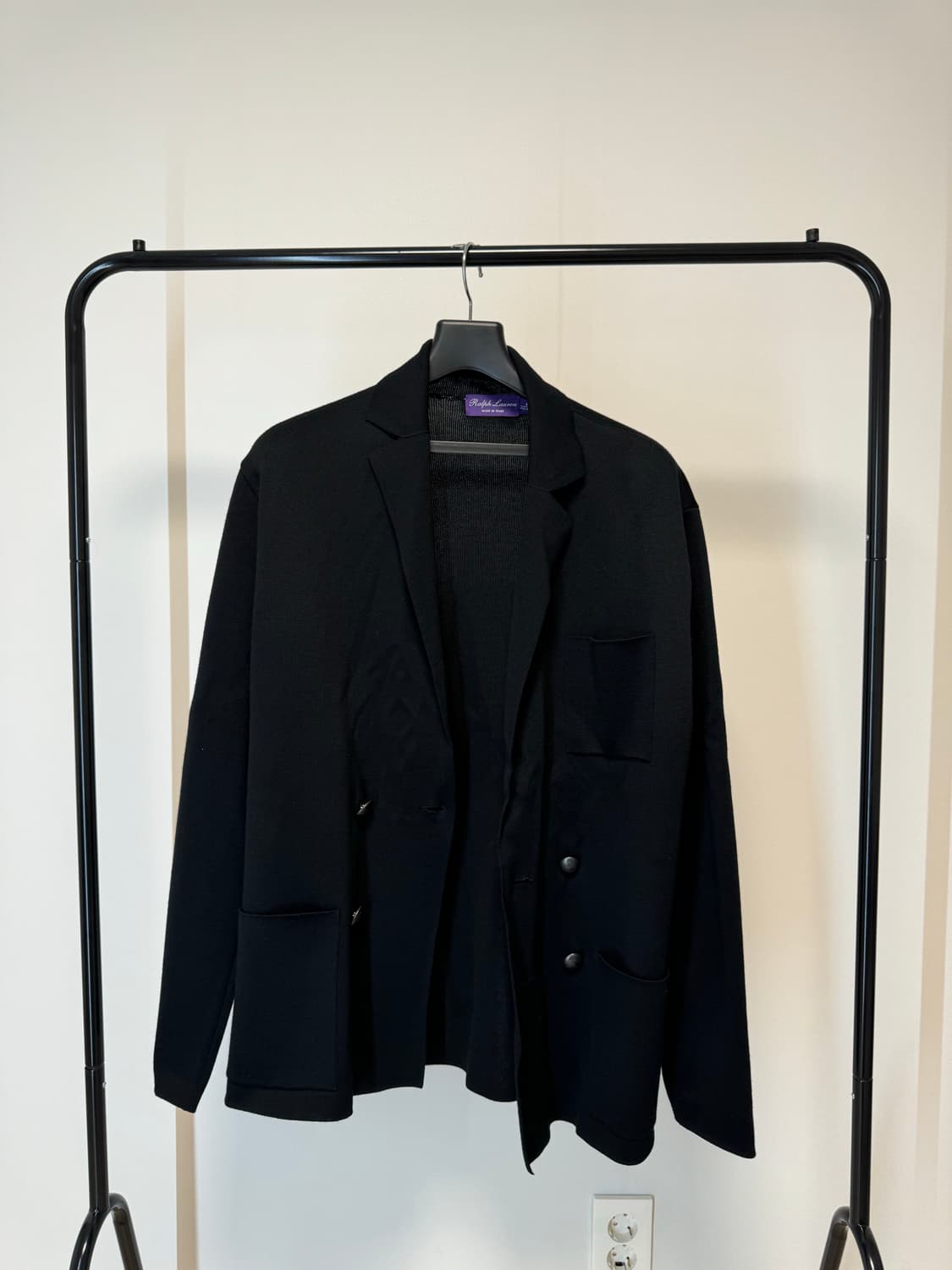 [S] Ralph Lauren 랄프로렌 퍼플라벨 울 가디건 블랙 상품이미지2