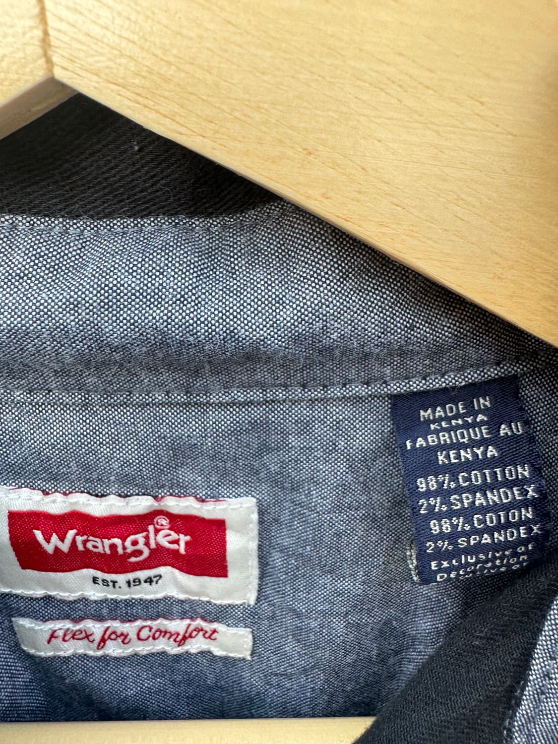 랭글러 빈티지 투포켓 워크 셔츠 블랙 s 상품이미지4