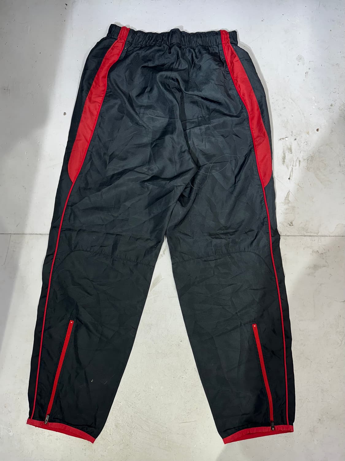 미즈노 블랙 레드 사이드 라인 와이드 트랙 팬츠 L 상품이미지5