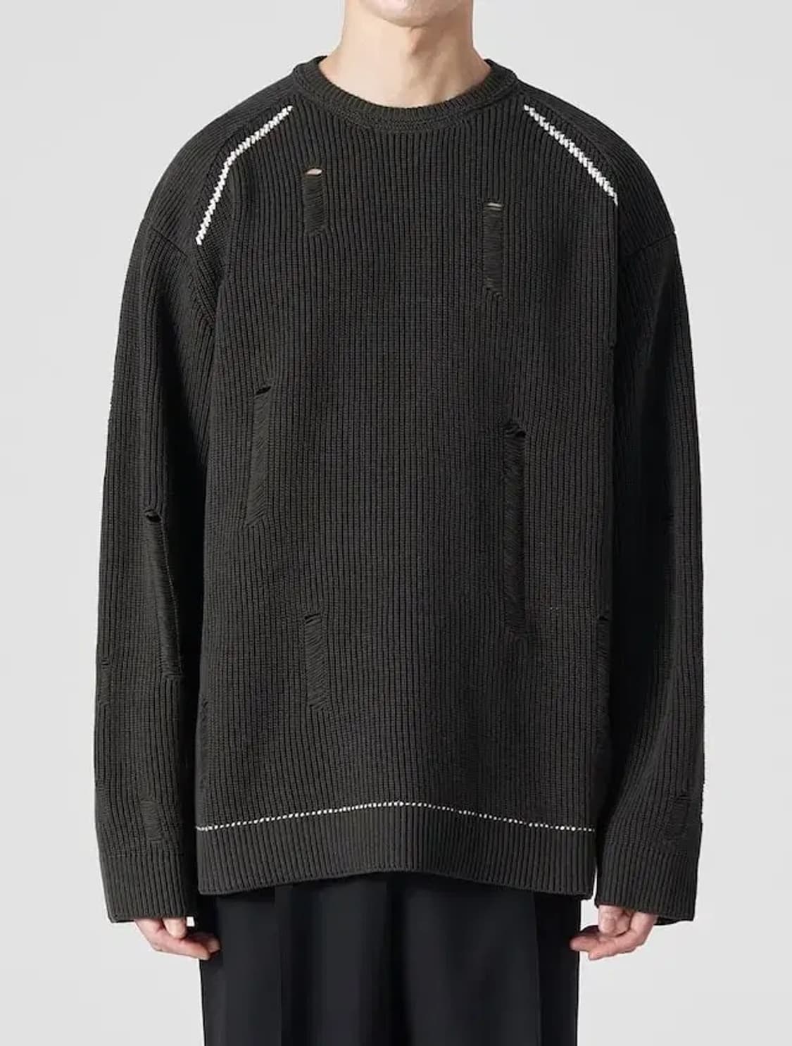 새옷 준지 데미지드 디스트레스드 니트 상품이미지1