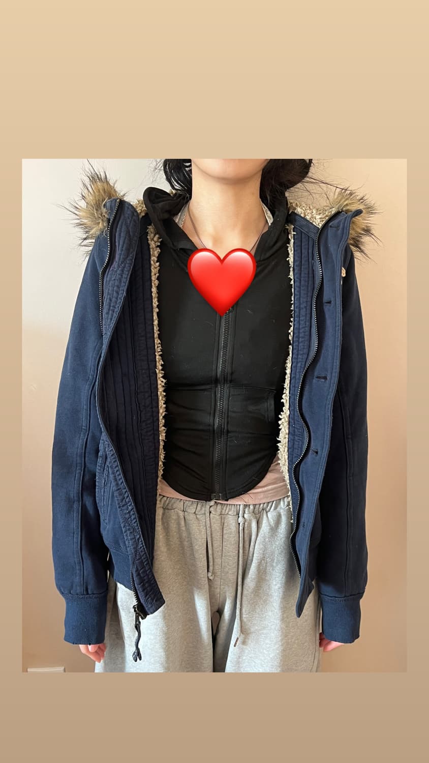 아베크롬비 울프죠 네이비 후드 집업 상품이미지3