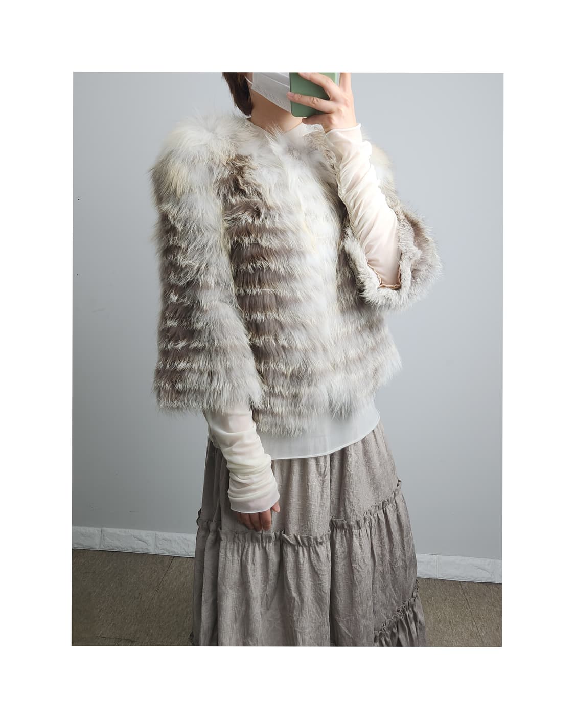 폭스 퍼 자켓 상품이미지1