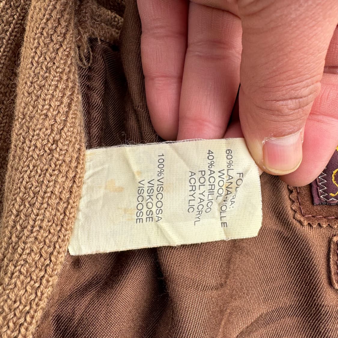 [L~XL] Made In Italy 가죽 디테일 니트 가디건 자켓 상품이미지8