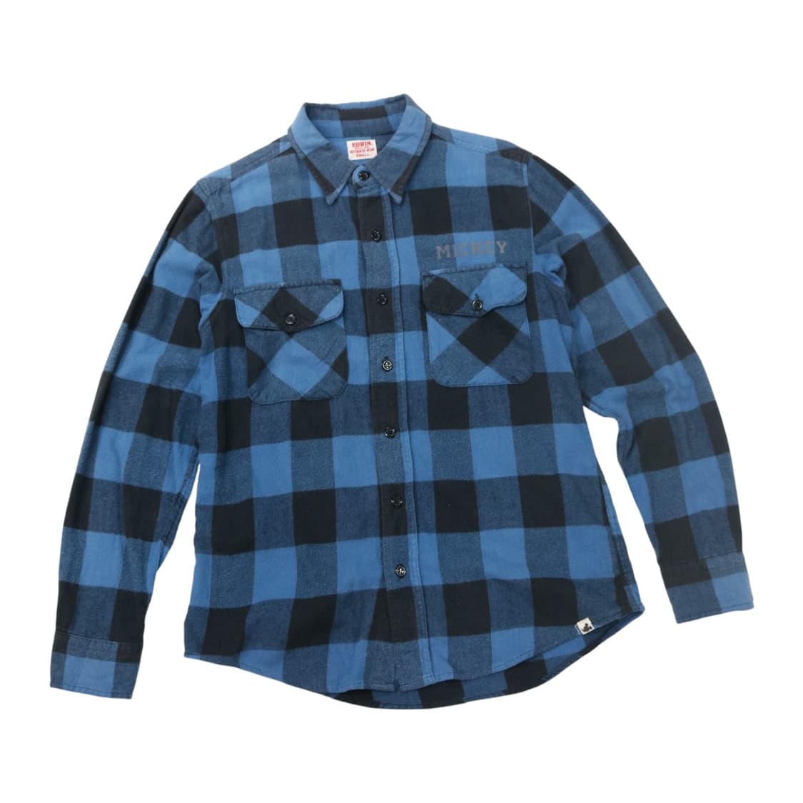 에드윈(EDWIN) x 미키 마우스 빈티지 블루 버팔로 체크 남방 (S) 상품이미지1