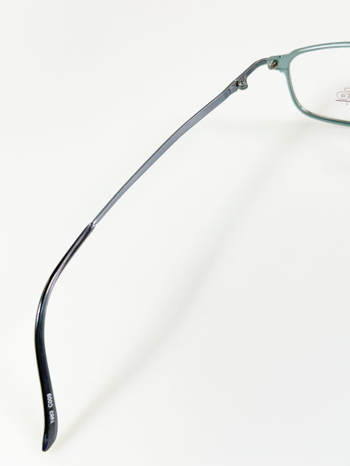 90s 일본제 HATO 틸블루 메탈 슬림 스퀘어 빈티지 안경 상품이미지7