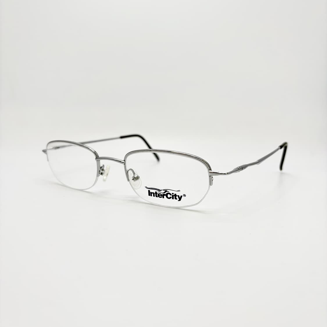 INTERCITY 실버 스퀘어 메탈 반무테 상품이미지1