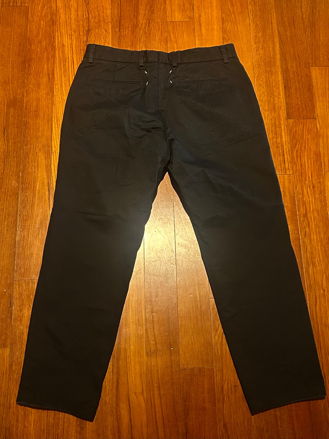 마르지엘라 18ss 백사틴 오피서 팬츠 블랙 상품이미지1