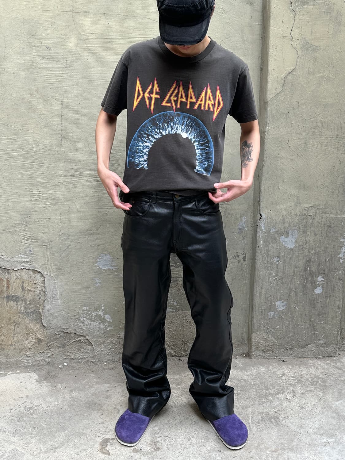 리얼 레더 부츠컷 팬츠 플레어진 크롬하츠st 상품이미지3