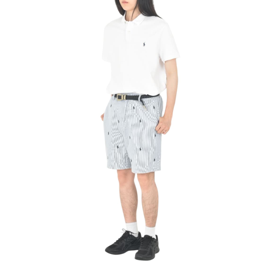  폴로 랄프로렌 큐알라벨 스트라이프 쇼츠 면 반바지 38 N0059 상품이미지9