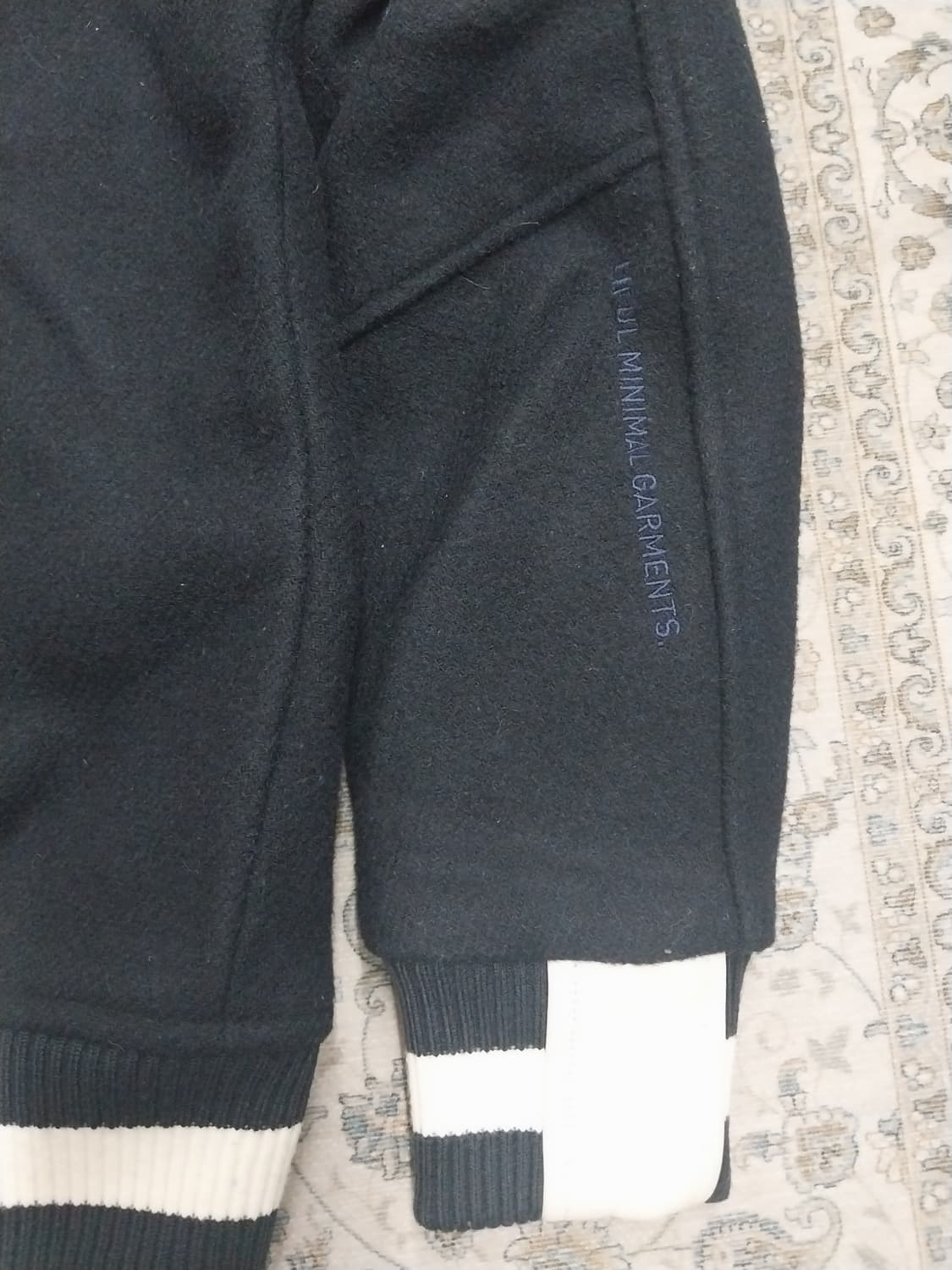 라이풀 울 바시티 소가죽 배색 스타디움자켓 100-105 상품이미지4