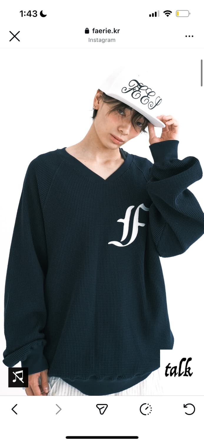 샵페어리 waffle boxy MTM (navy) 상품이미지1