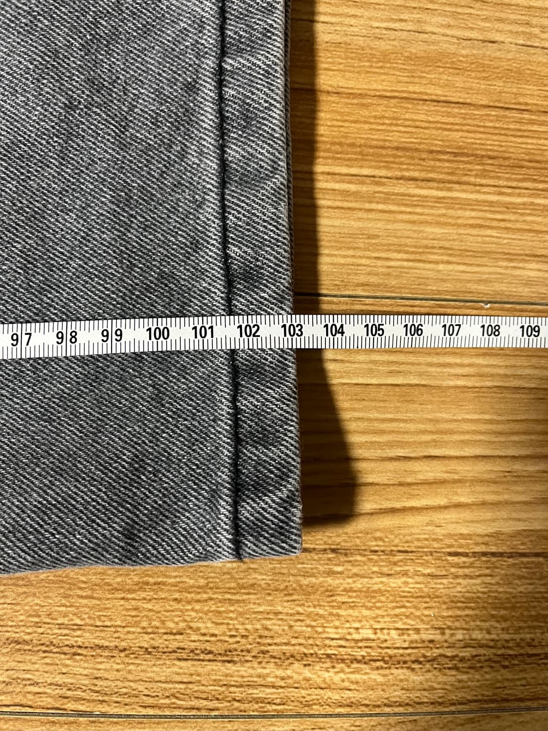 와이드 워싱 데님 팬츠 그레이 상품이미지4