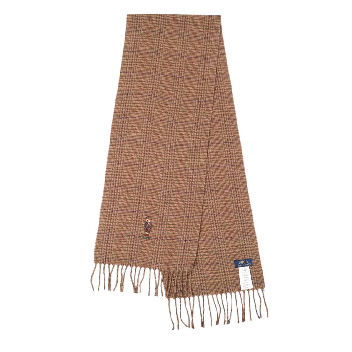 폴로 랄프로렌 브라운 폴로베어 하운드투스 체크 울 머플러 상품이미지5