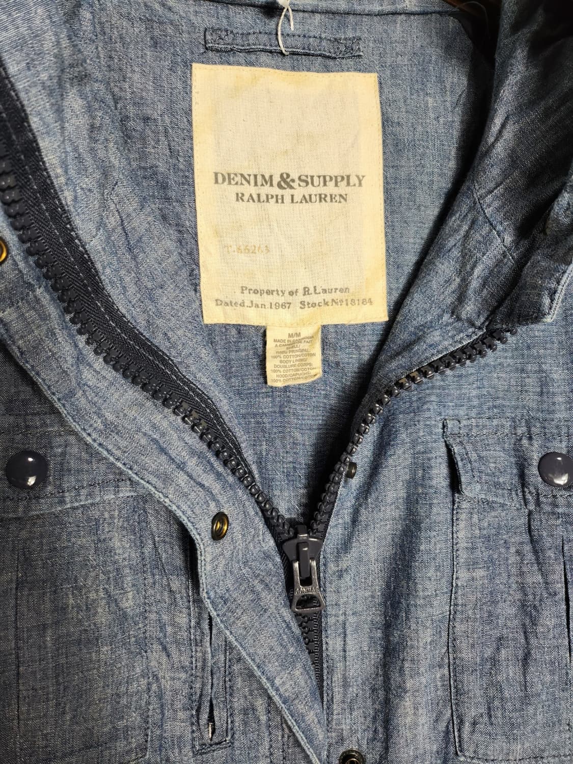 폴로 데님앤서플라이 샴브레이 코튼 후드 자켓 상품이미지2