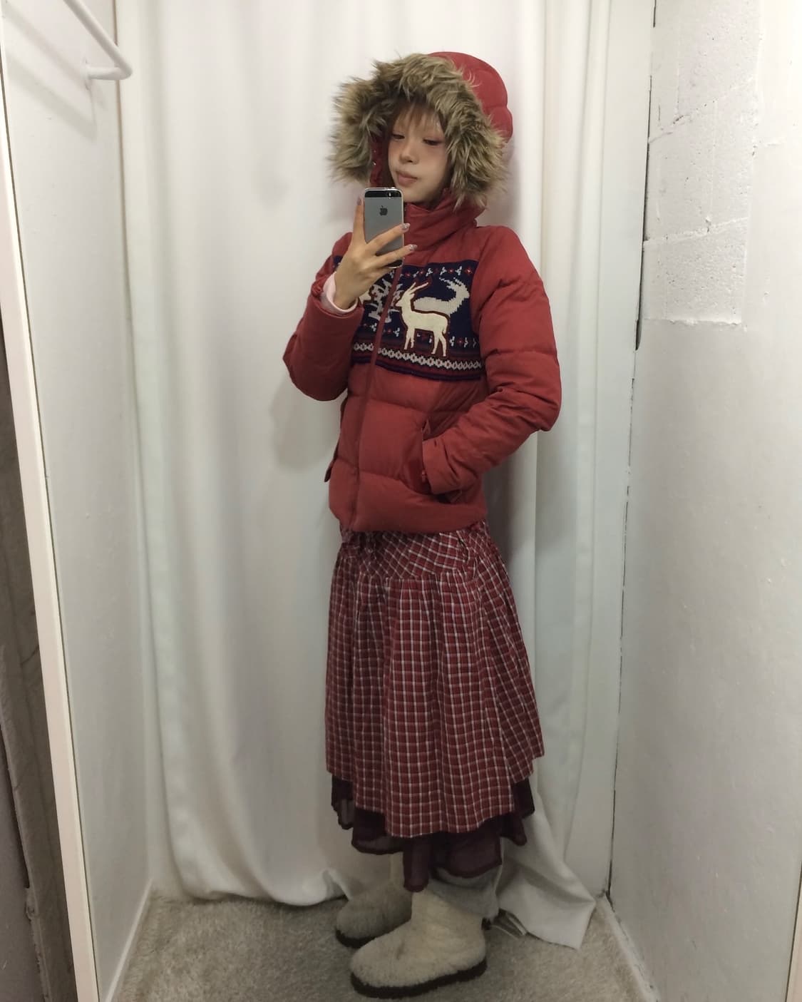 J 지프 사슴 패딩 코디 J 상품이미지3