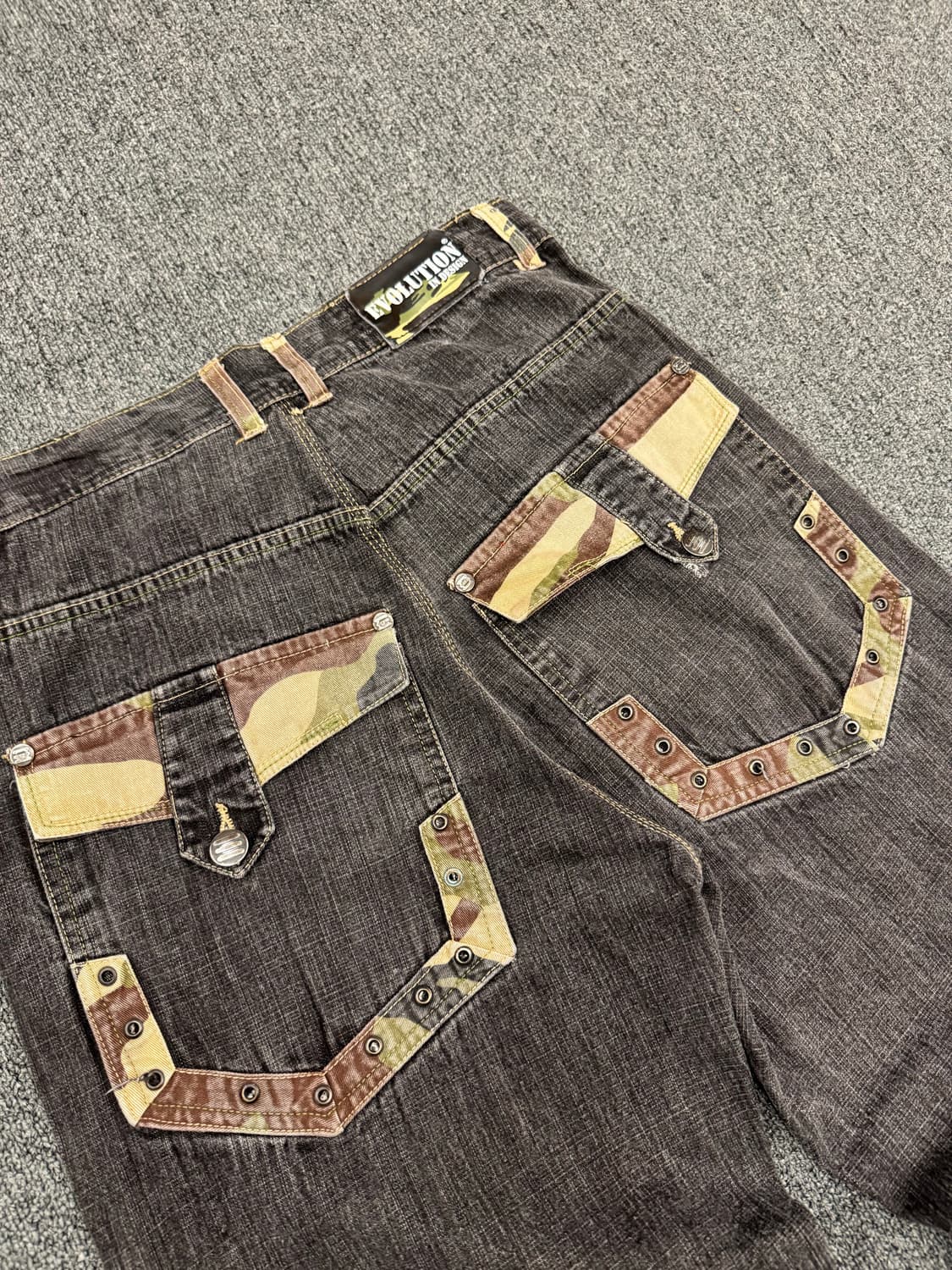 OS) EVOLUTION IN DESIGN 빈티지 카모포켓 힙합팬츠 상품이미지5