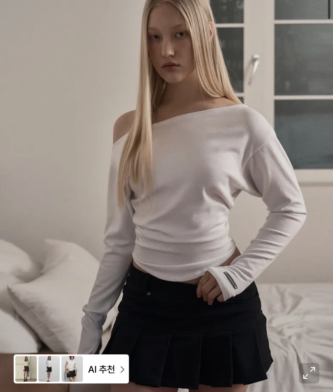 플리즈노팔로우 플노팔 모니카 플리츠 스커트 블랙 상품이미지1