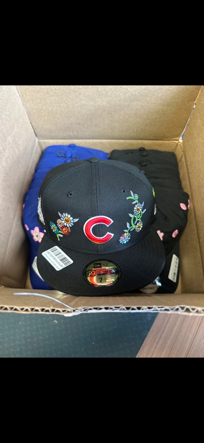 타카시 무라카미 도쿄 시리즈 컵스 모자 블랙 7 1/2 사이즈 상품이미지1