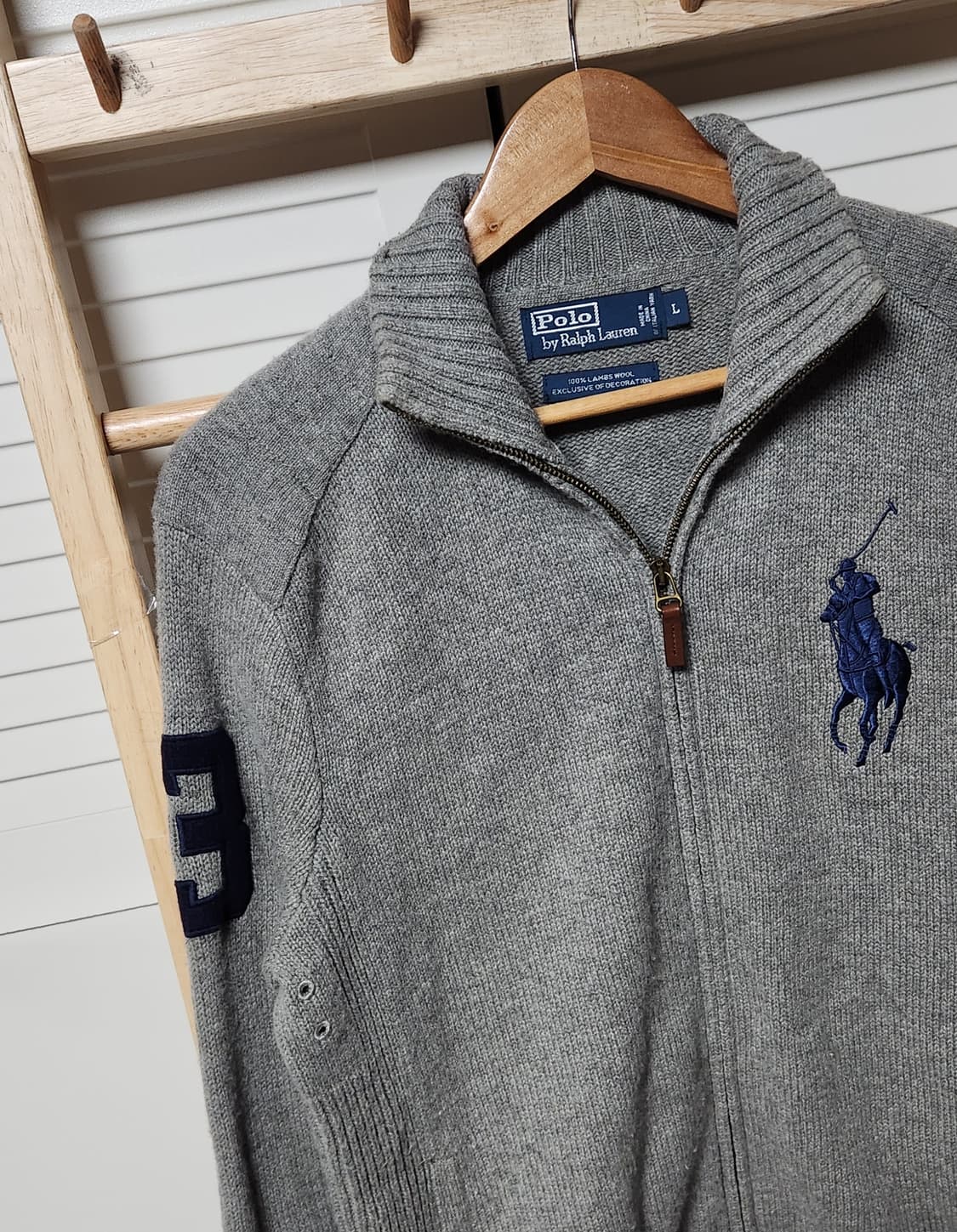 폴로 랄프로렌 빅포니 램스울 니트 집업 자켓 상품이미지4