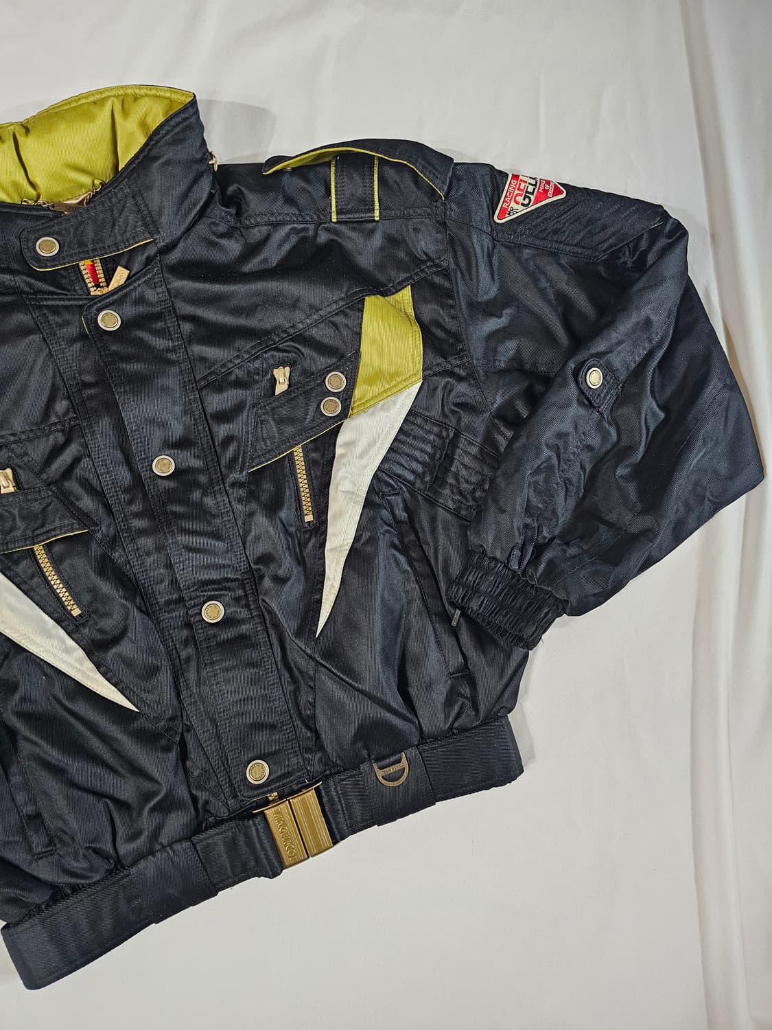 [XXL] Mr.Gelico 빈티지 레이싱 크롭 봄버 자켓 점퍼 상품이미지3