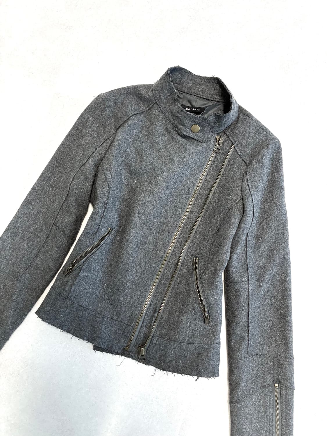 넥버튼 사이드 지퍼 자켓 상품이미지3