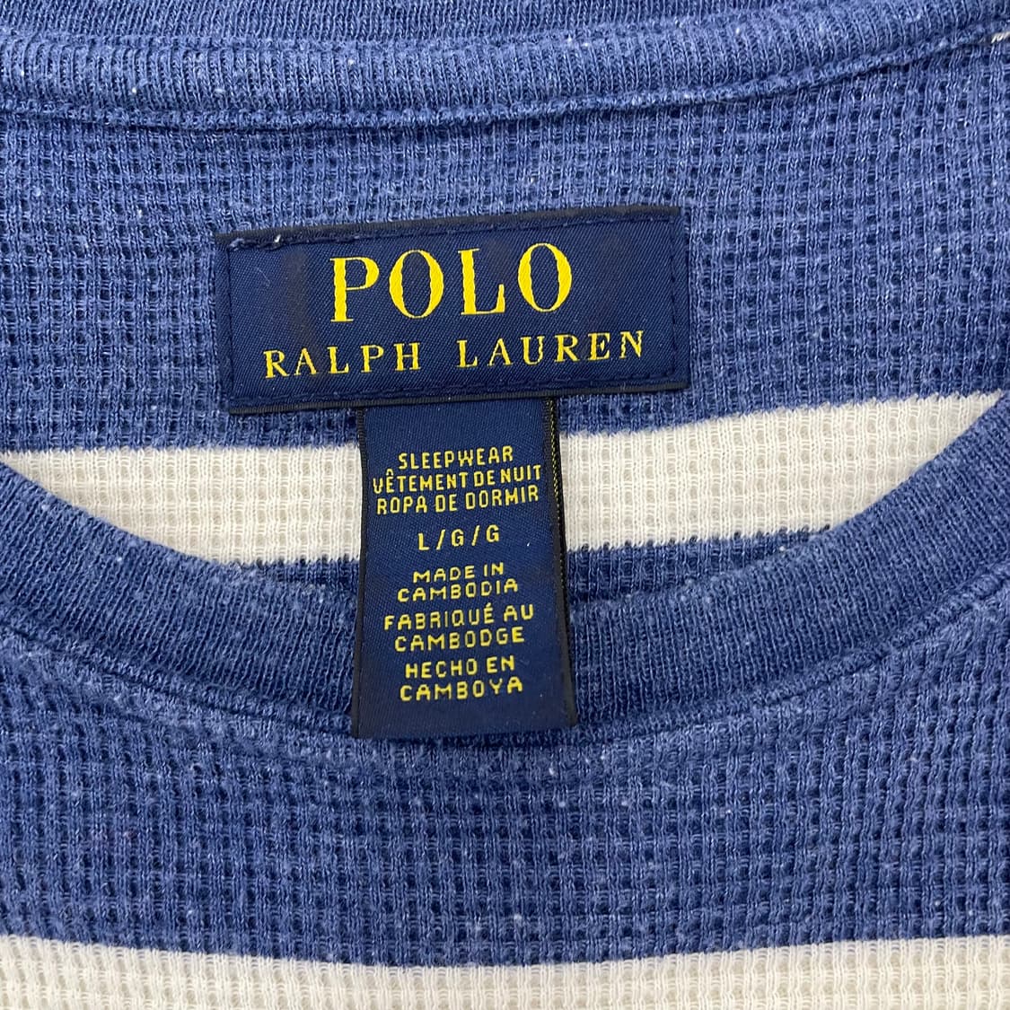 폴로 스트라이프 와플 티 상품이미지3