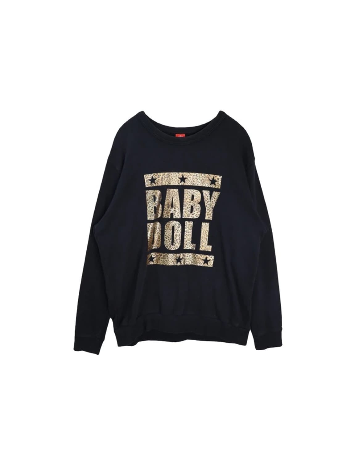 베이비돌 블랙 프린팅 맨투맨 상품이미지4