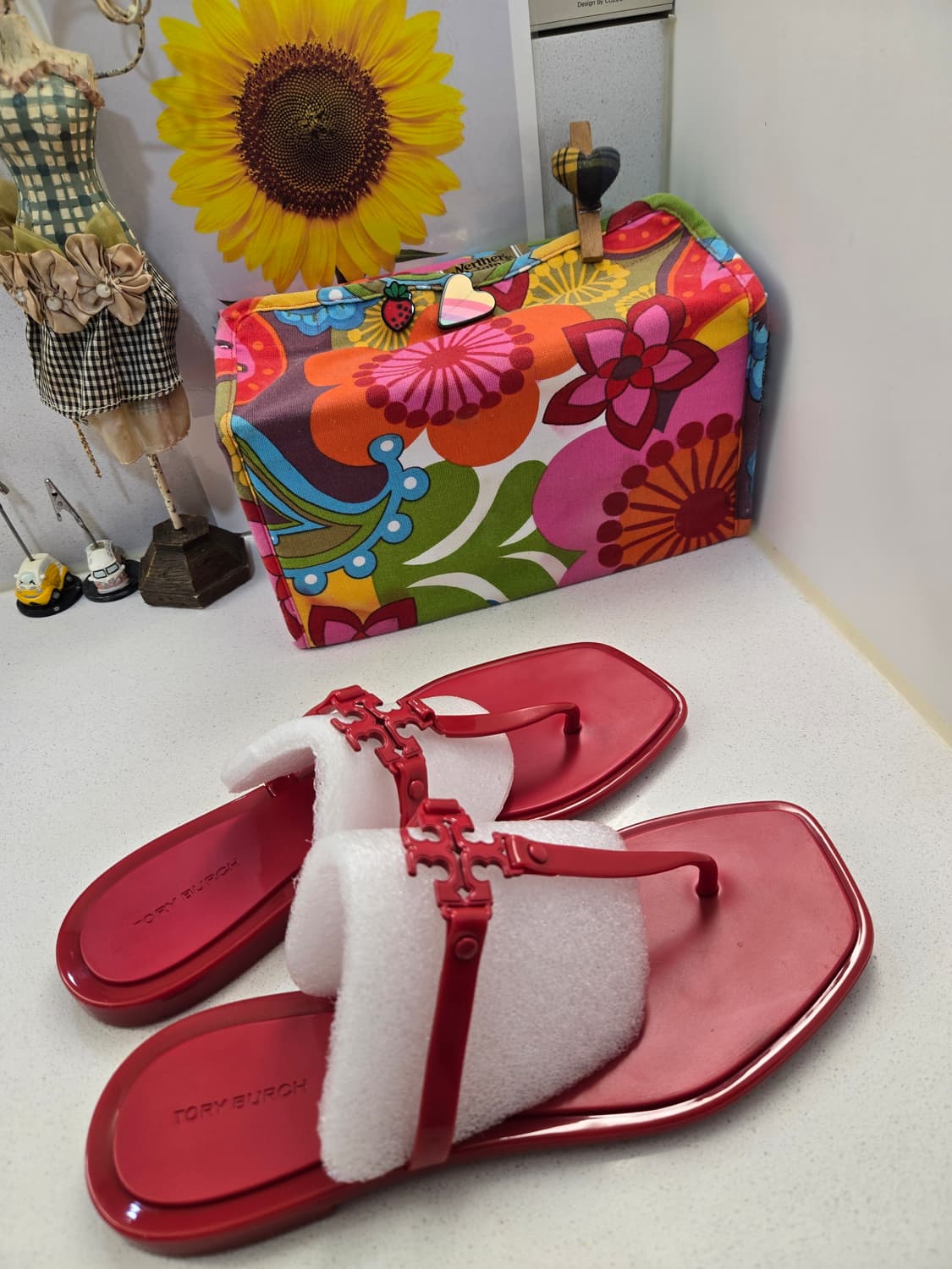 토리버치 레드 젤리 샌들 정품  미착용 새상품 가격인하 상품이미지4