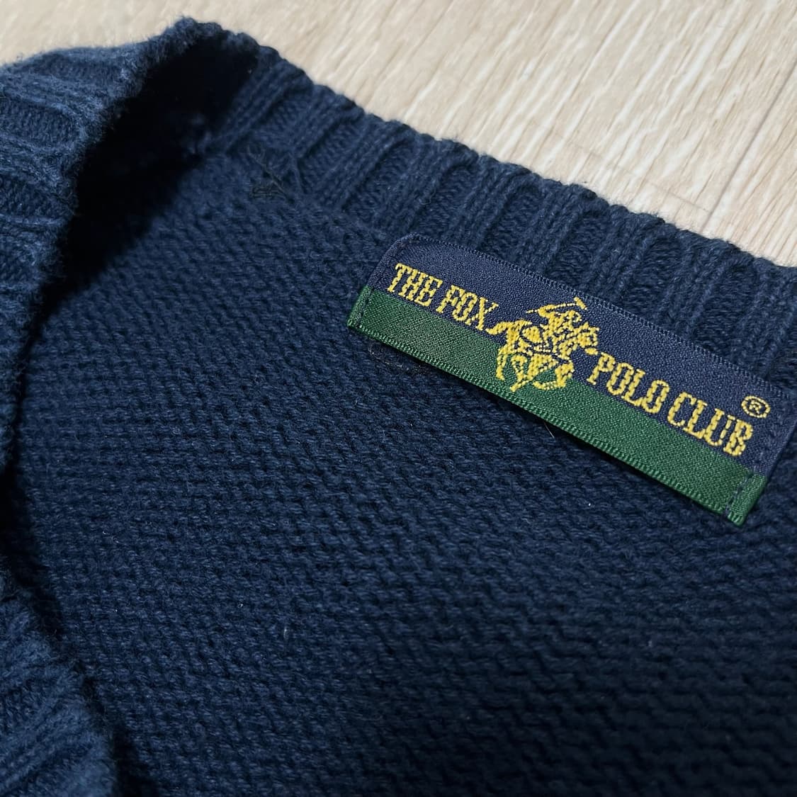 더 폭스 폴로 클럽 로고 자수 라운드넥 니트 [네이비] L/100 상품이미지6