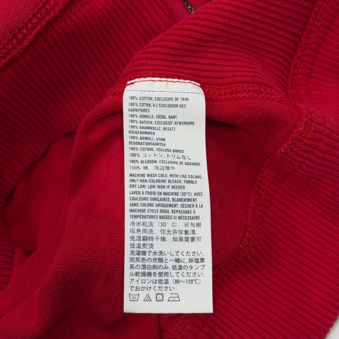아베크롬비 빈티지 딱붙핏 Y2K 스펠로고 레드 후드집업 자켓 S 상품이미지5