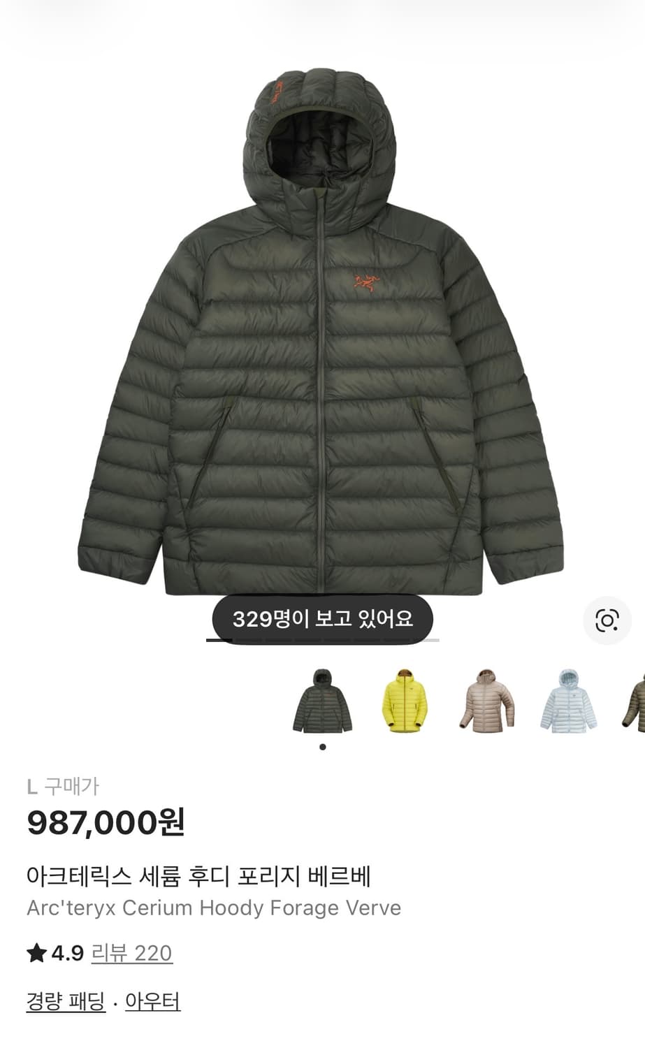 (L)아크테릭스 세륨 포리지 베르베 상품이미지6